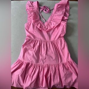 NWT ANNIAEAR Pink Open Back Mini Dress